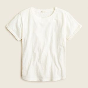 J Crew Girls' rolled-cuff Tee, BF904 XXS (2-3)